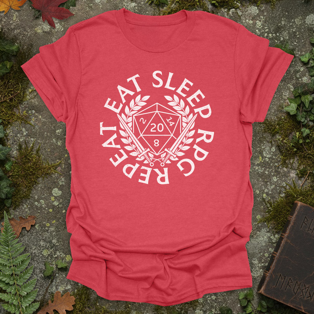 Eat Sleep RPG Repeat Badge - T-Shirt