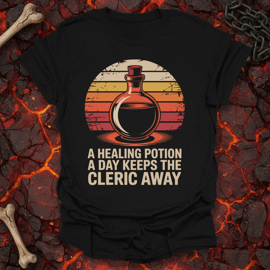 A Healing Potion A Day - RPG Retro Sunset Shirt