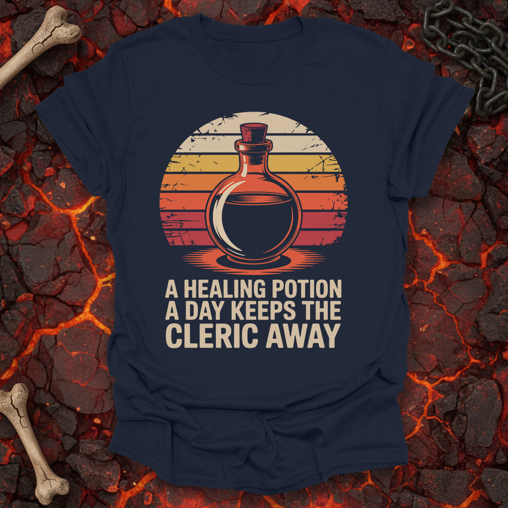 A Healing Potion A Day - RPG Retro Sunset Shirt