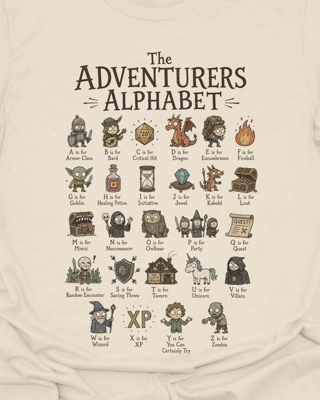 Adventurers Alphabet T-Shirt