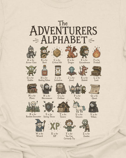 Adventurers Alphabet T-Shirt