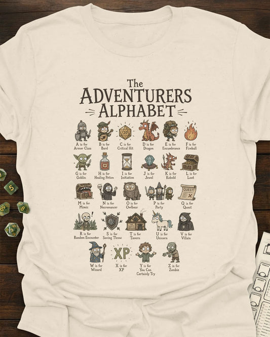 Adventurers Alphabet T-Shirt