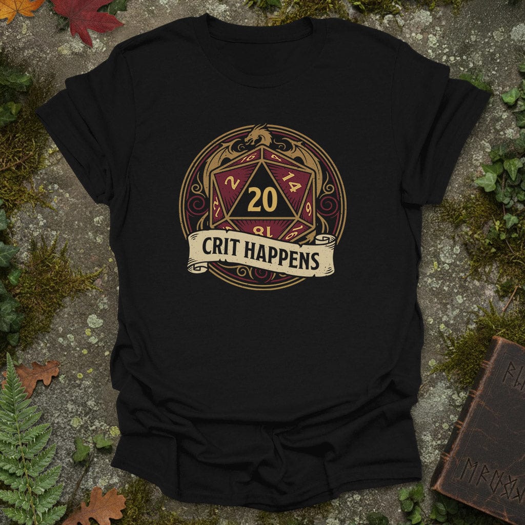 Crit Happens Dragon D20 T-Shirt