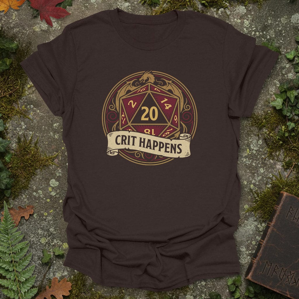 Crit Happens Dragon D20 T-Shirt