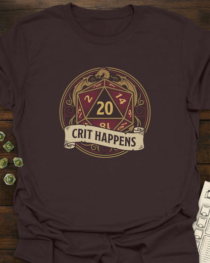 Crit Happens Dragon D20 T-Shirt
