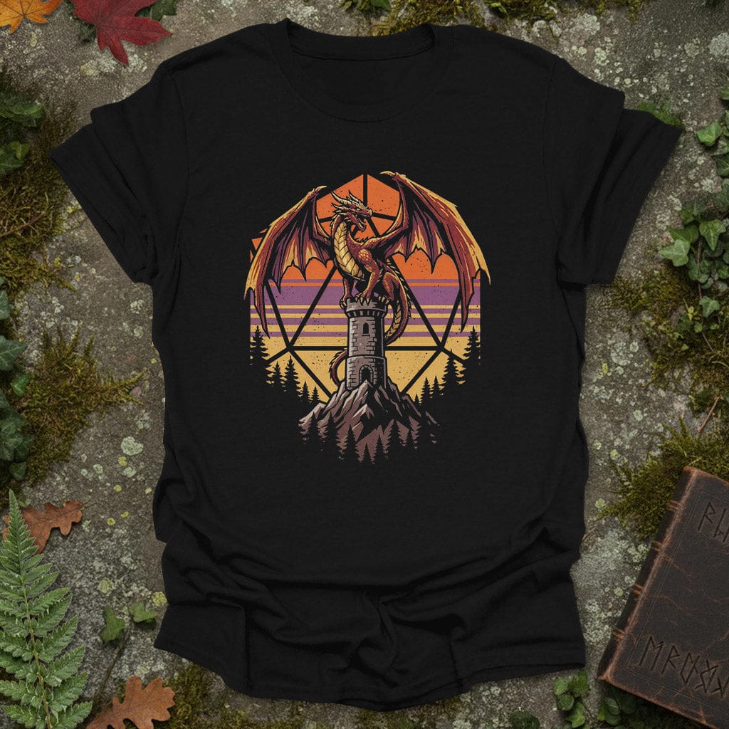 Dragon Sentinel D20 Sunset T-Shirt