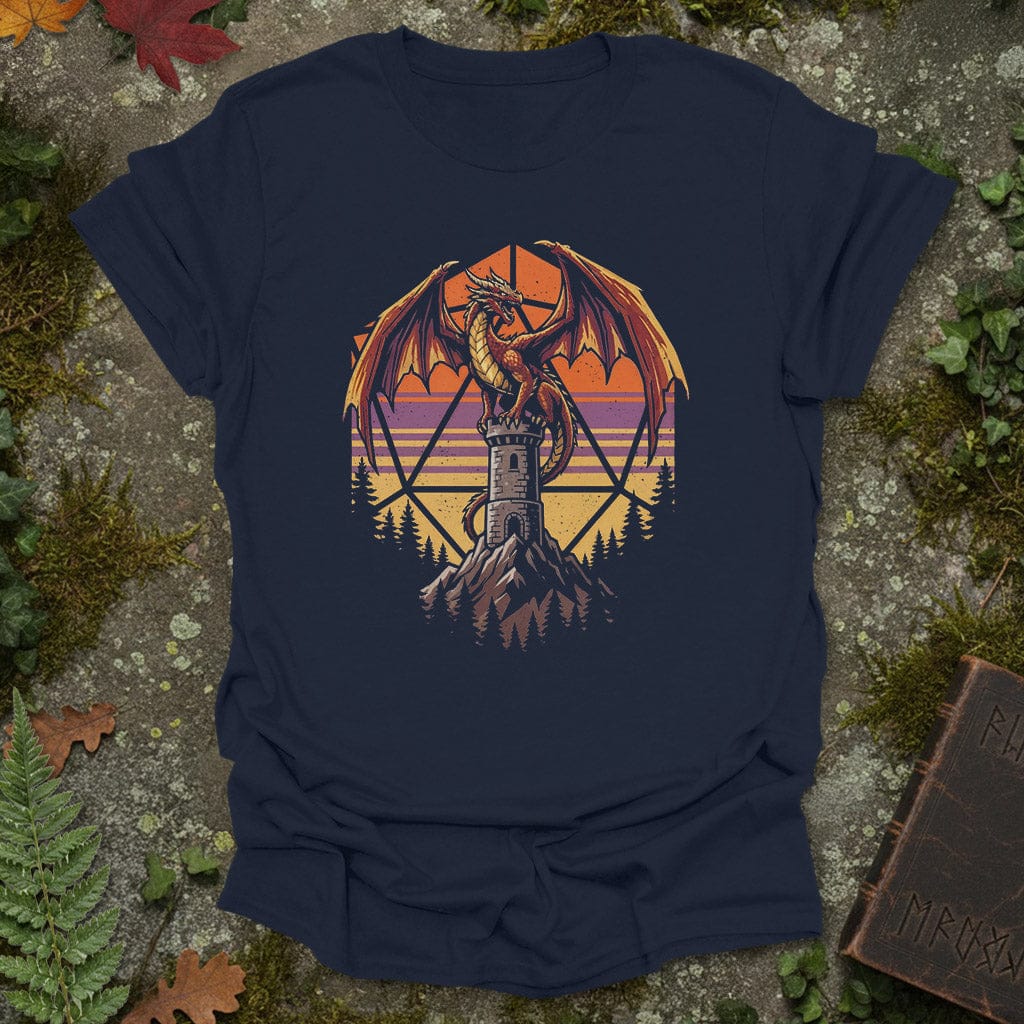 Dragon Sentinel D20 Sunset T-Shirt