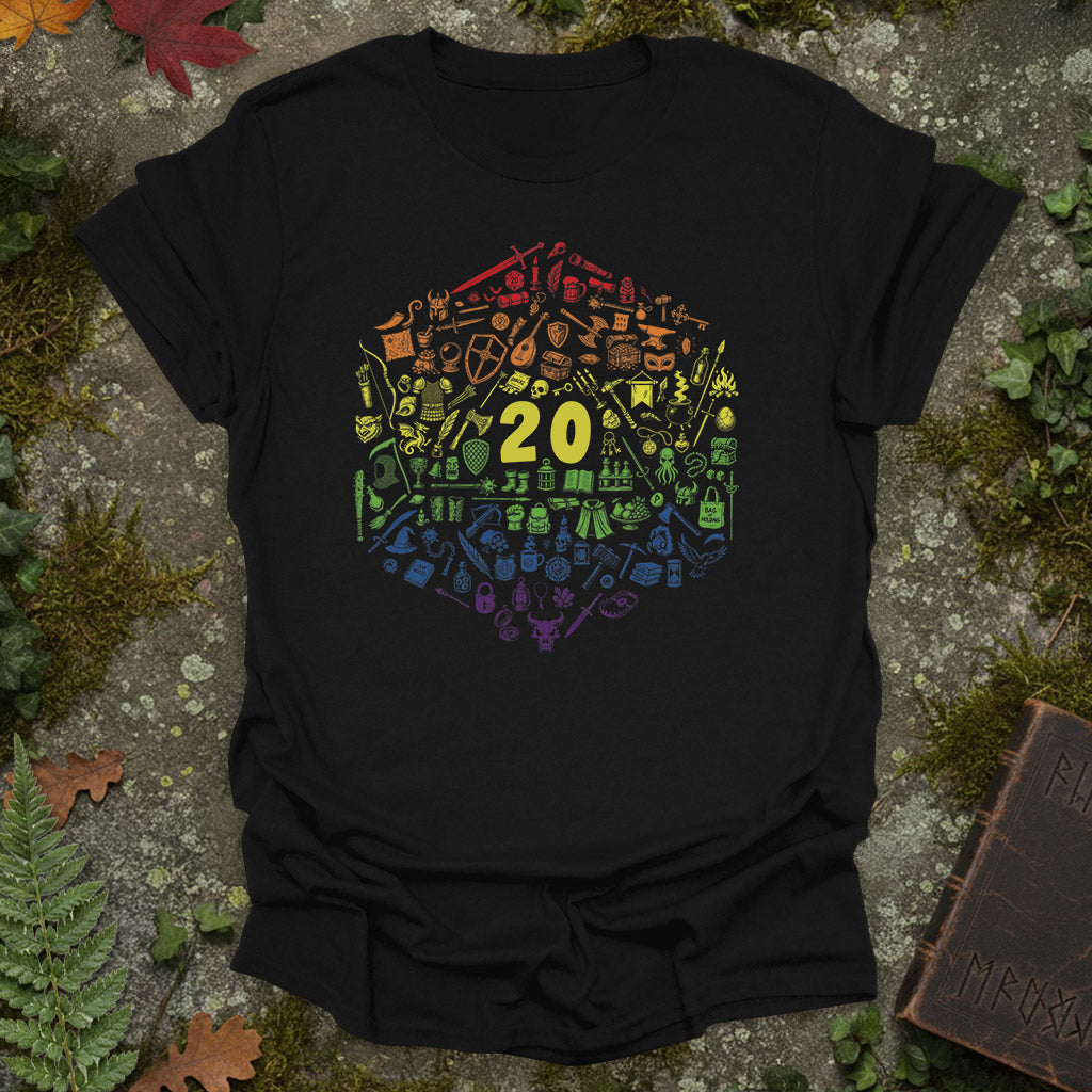 RPG Item Collection in a D20 Pride - T-Shirt