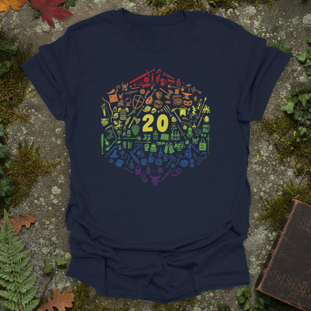 RPG Item Collection in a D20 Pride - T-Shirt