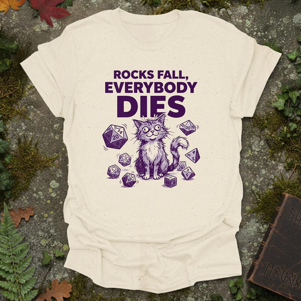 Rocks Fall RPG Cat T-Shirt