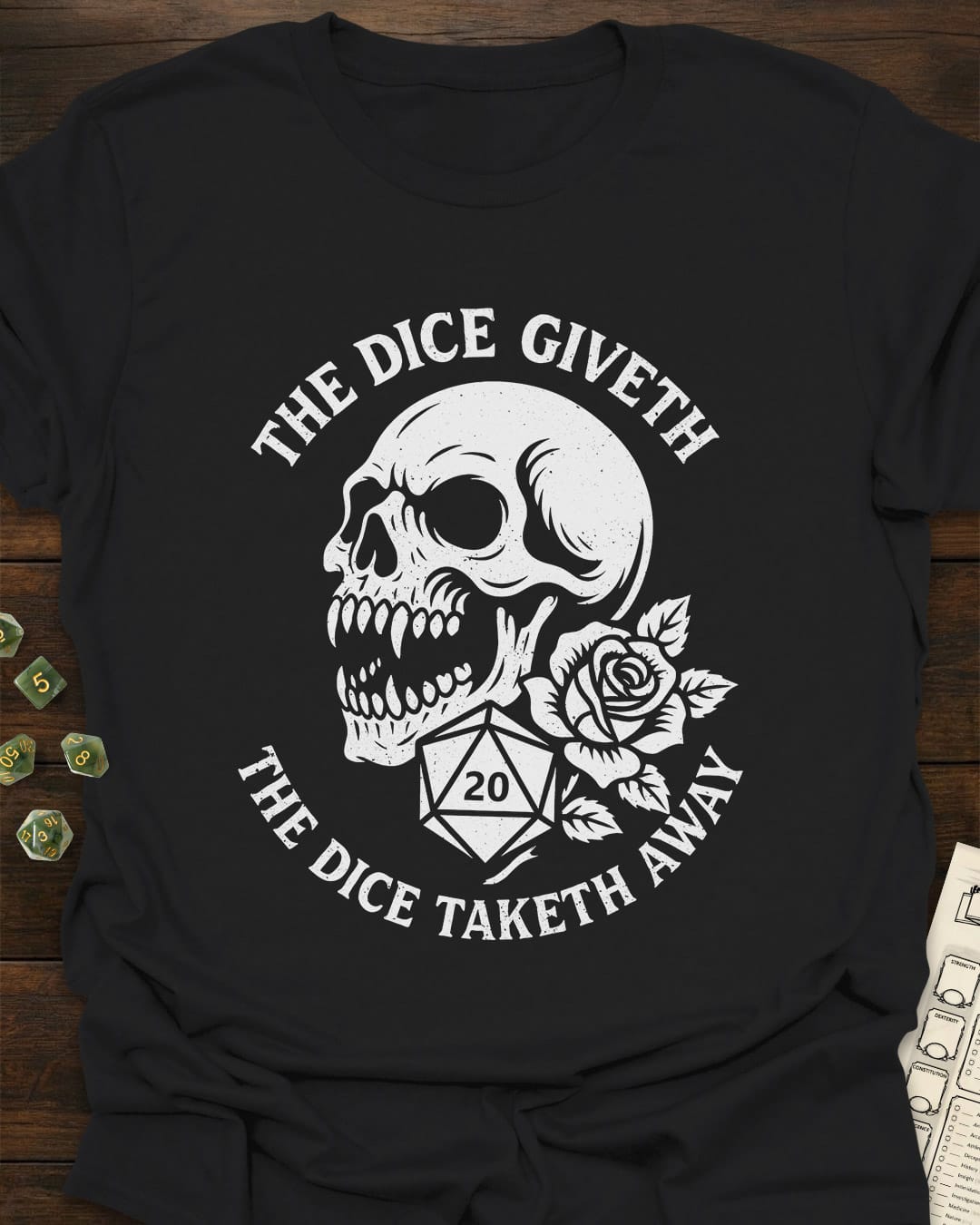 The Dice Giveth Skull - T-Shirt