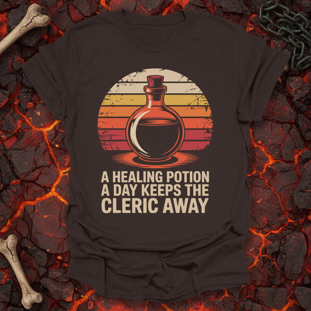A Healing Potion A Day - RPG Retro Sunset Shirt