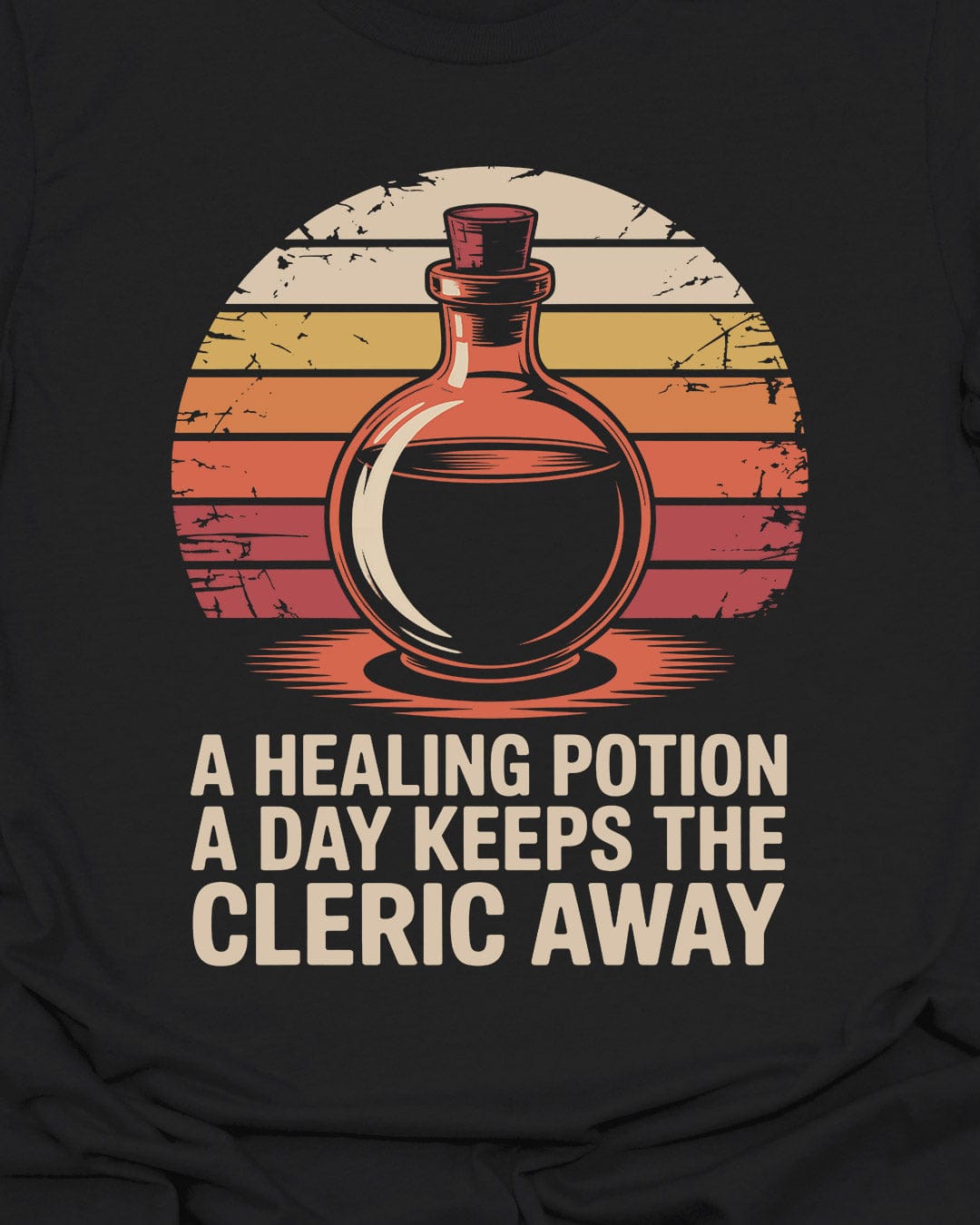 A Healing Potion A Day - RPG Retro Sunset Shirt