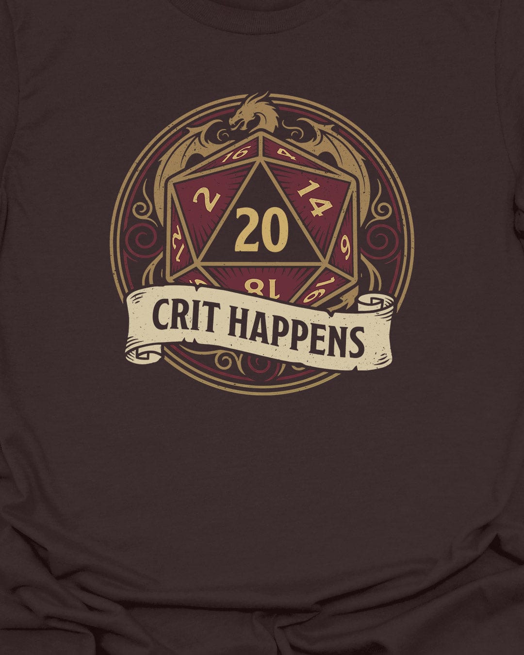 Crit Happens Dragon D20 T-Shirt