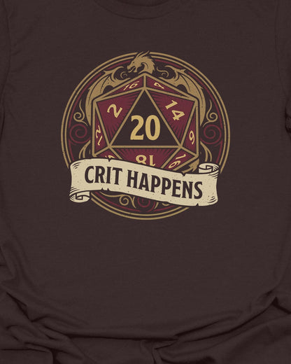Crit Happens Dragon D20 T-Shirt