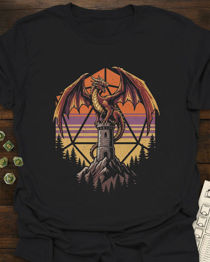 Dragon Sentinel D20 Sunset T-Shirt
