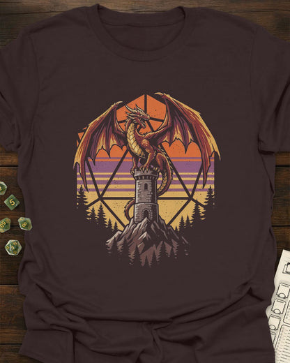 Dragon Sentinel D20 Sunset T-Shirt