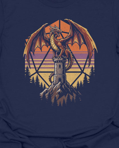 Dragon Sentinel D20 Sunset T-Shirt