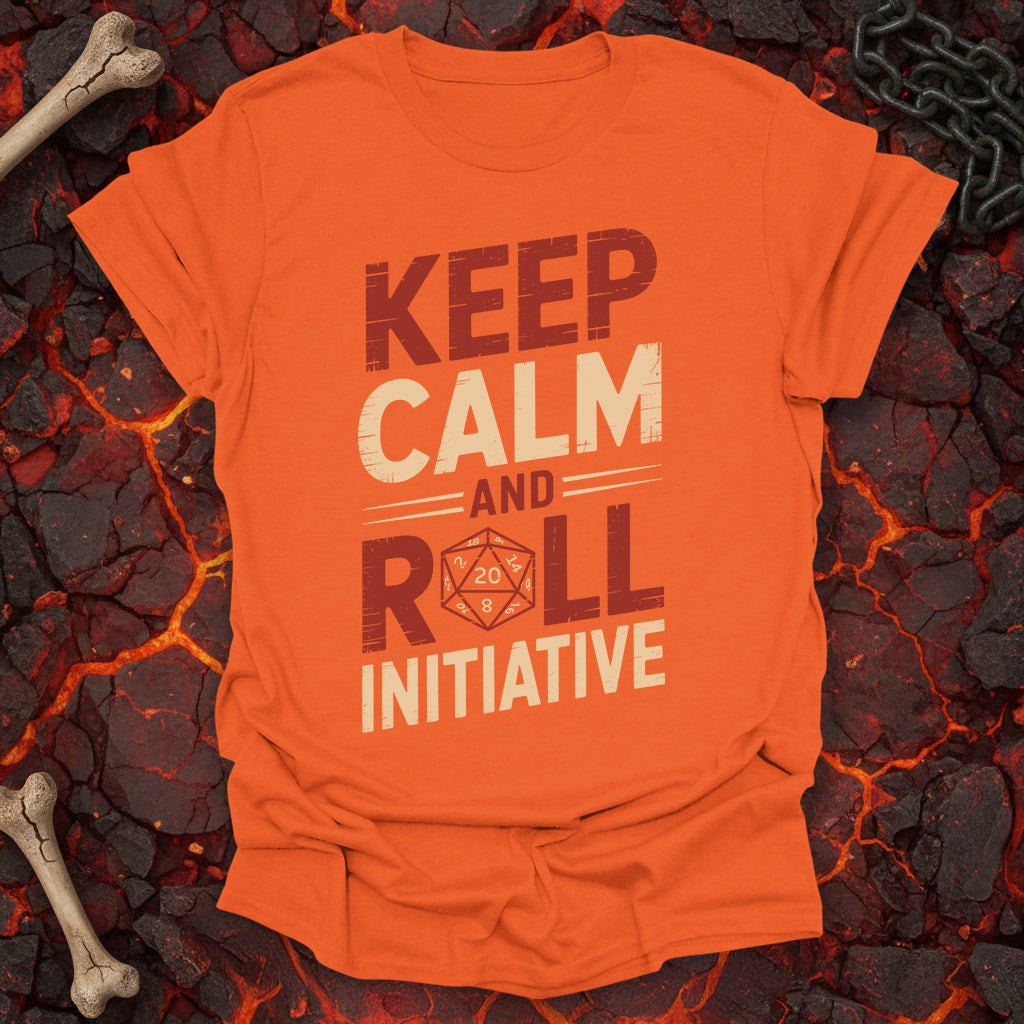 Keep Calm and Roll Initiative - T-Shirt