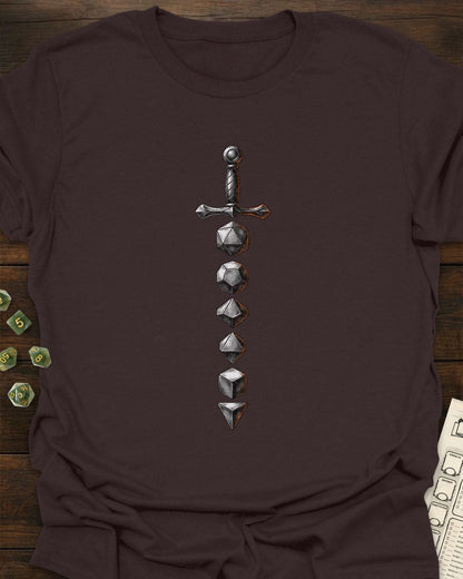 Polyhedral Dice Sword RPG T-Shirt