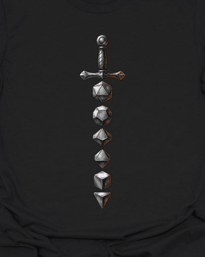 Polyhedral Dice Sword RPG T-Shirt