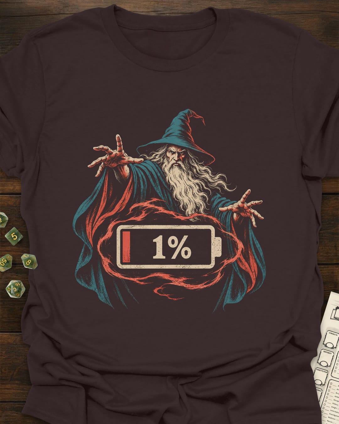 Wizard Low Battery T-Shirt