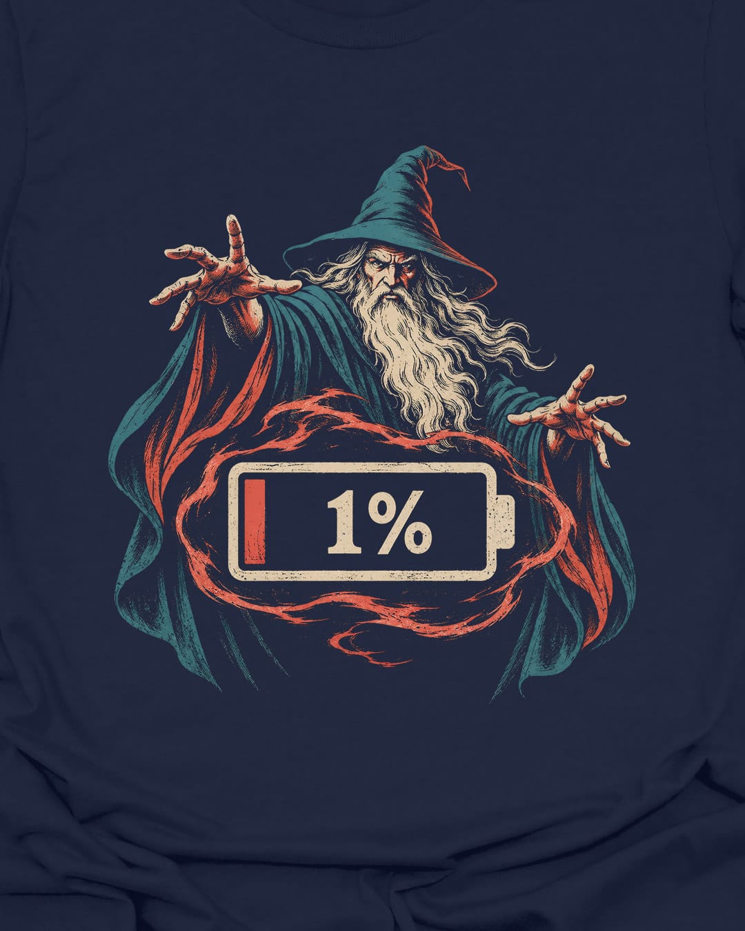Wizard Low Battery T-Shirt